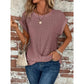 Tangie Mauve Waffle Knit Top with Twist Front
