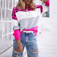 Adelina Hot Pink Leopard Print Knitted Sweater