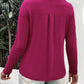 Eleanora Lapel Button Up Long Sleeve Blouse - 6 Colors
