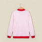 Pink Polka Dot Merry Graphic Colorblock Tunic Sweatshirt