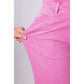 Catlee Pink 2-Button High Waist Flared Bottom Jeans