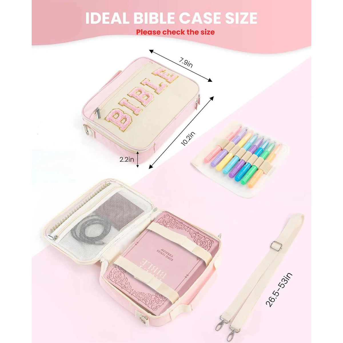 Bible Chenille Cover Bag - 4 Colors