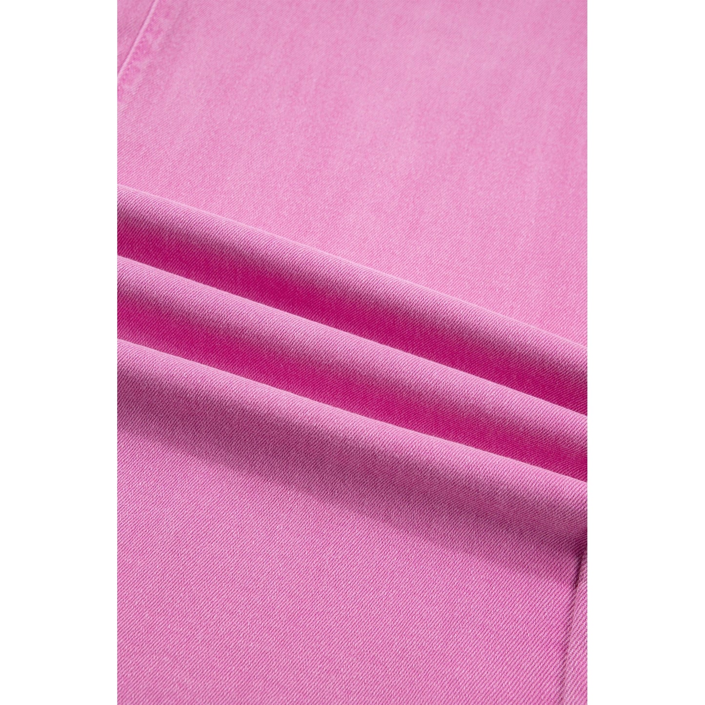 Catlee Pink 2-Button High Waist Flared Bottom Jeans