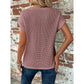 Tangie Mauve Waffle Knit Top with Twist Front