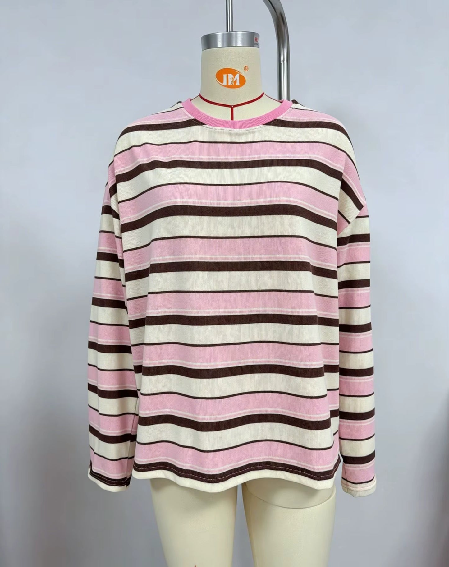Cadyn Pink Striped Pullover Top