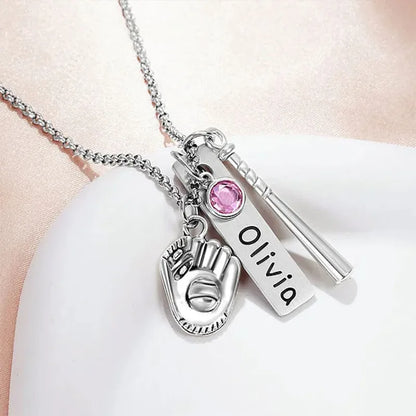 Custom Baseball Necklace - 3 Colors
