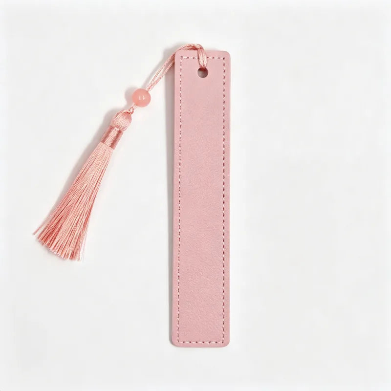 PU Leather Tassel Bookmarks - 4 Colors