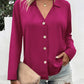 Eleanora Lapel Button Up Long Sleeve Blouse - 6 Colors