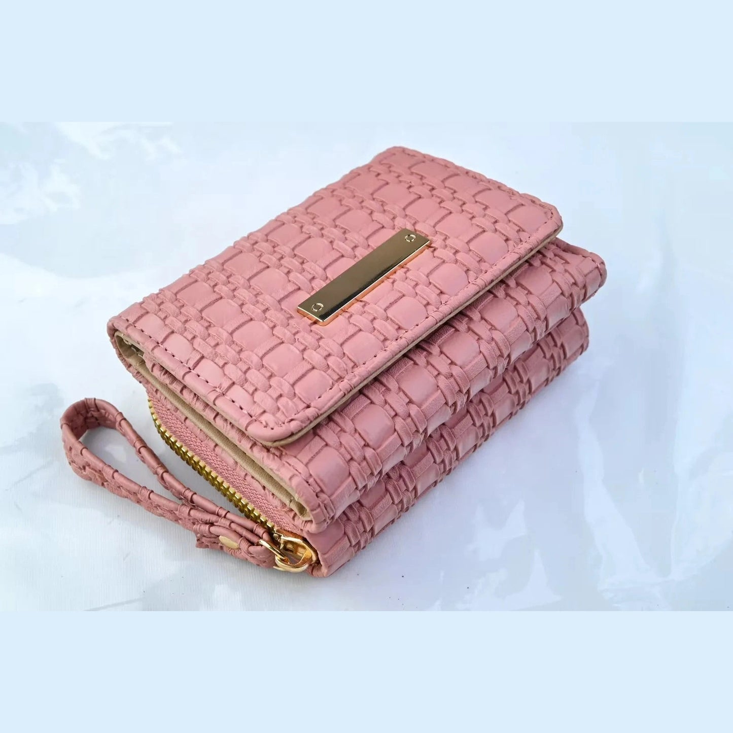 Woven Charm Compact Wallet - 6 Colors