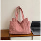 Chic Corduroy Versatile Shoulder Bag with Pockets - 5 Colors