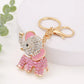 Elephant Rhinestone Bag Charm / Key Chain - 4 Colors