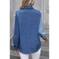 Pixy Double Blue Color Blocked Long Sleeve Shirt