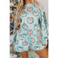 Holiday Puppies Wreath Print Pocket Sweatshirt and Shorts Set