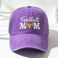 Football Mom Embroidered Baseball Cap - 9 Colors