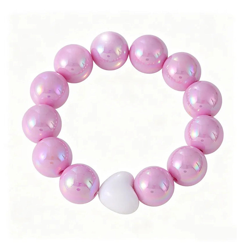 Hearts Resin Bracelet - 4 Colors