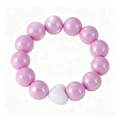 Hearts Resin Bracelet - 4 Colors