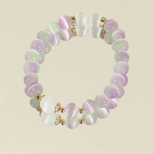 RTS Purple Gradient Cat's Eye Stone Bracelet