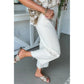 Quince White Raw Hem Ankle-length Loose Jeans