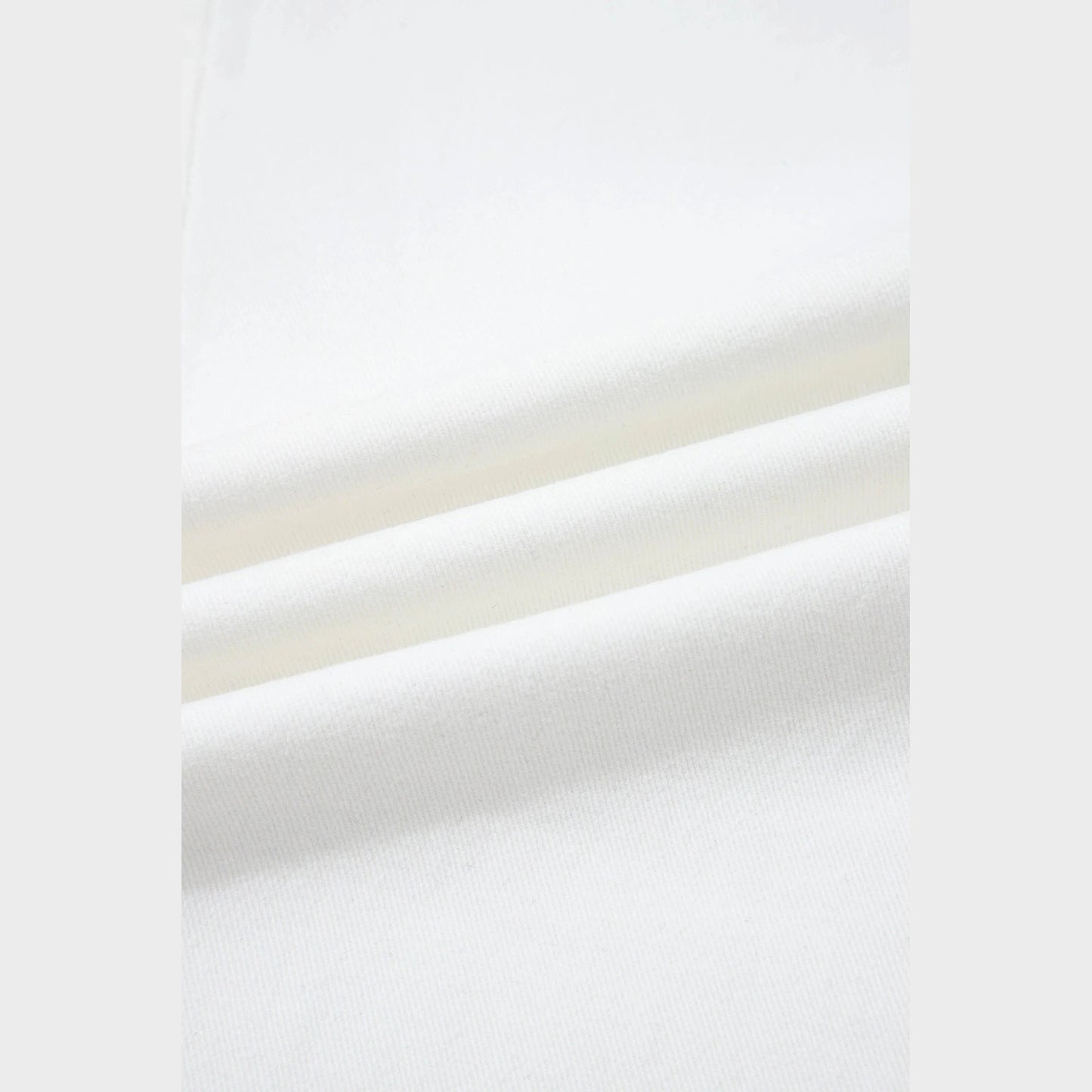 Quince White Raw Hem Ankle-length Loose Jeans