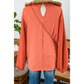 Ragda Russet Orange Swiss Dot Balloon Sleeve Loose Blouse