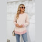 Raymi Pink Striped Round Neck Long Sleeve T-Shirt