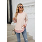 Raymi Pink Striped Round Neck Long Sleeve T-Shirt