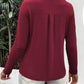 Eleanora Lapel Button Up Long Sleeve Blouse - 6 Colors
