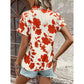 Joss  Floral V-neck Bat Sleeve Blouse