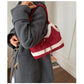 Faux Shearling Shoulder Bag with Bow Detail - 4 Colors