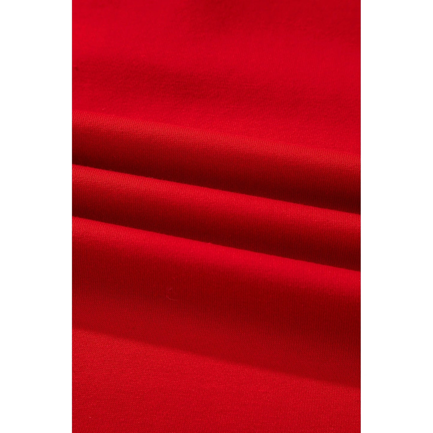 RTS Fiery Red Contrast Striped Collar Patchwork Puff Sleeve Ruffle Hem Mini Dress