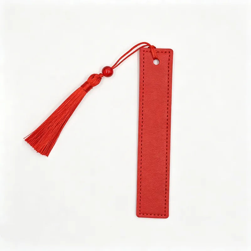 PU Leather Tassel Bookmarks - 4 Colors