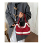 Faux Shearling Shoulder Bag with Bow Detail - 4 Colors