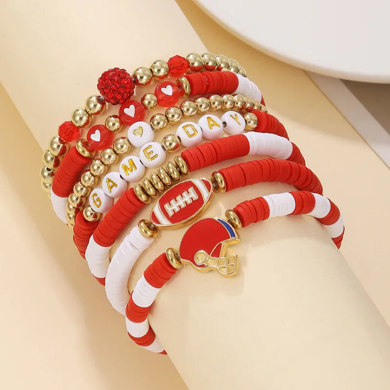 Football Bracelet Stack - 5 Colors