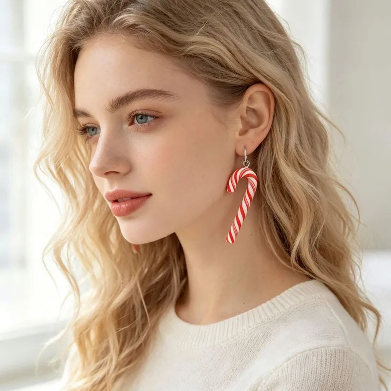 Candy Cane Earrings - 4 Colors