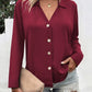 Eleanora Lapel Button Up Long Sleeve Blouse - 6 Colors