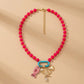 Vibrant Ocean‑Charm Beaded Necklace - 3 Colors