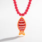 Resin Fish Necklace -  Colors