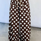 Rhonda Brown Polka Dot Drawstring Pocket Wide Leg Pants