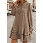 Rocco V-Neck Lace Up Loose Long Sleeve Dress