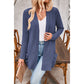 Rochelle Blue Striped Pocket Long Sleeved Cardigan