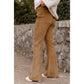 Romee Checkered Corduroy Flare High Waist Pants