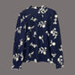 Romilda Navy Floral Ruffle Sleeve Blouse