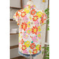 Ronda Yellow Multicolor Stand Collar Flutter Sleeves Floral Top