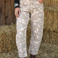 Rosalie Khaki Camouflage Print Pocket Ankle-Length Barrel Jeans