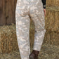 Rosalie Khaki Camouflage Print Pocket Ankle-Length Barrel Jeans