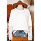 Roselle White Lace Long Sleeve Insert Drop Shoulder Tee