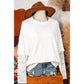 Roselle White Lace Long Sleeve Insert Drop Shoulder Tee