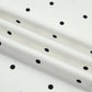 Rossi White Polka Dot Print Scalloped Patch Pocket Cotton Shift Pants