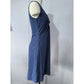 Roxanne Blue Twist Front V‑Neck Dress