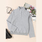 Roxana Grey Textured Knit Buttoned Kangaroo Pocket Sweatshirt - S to 3X